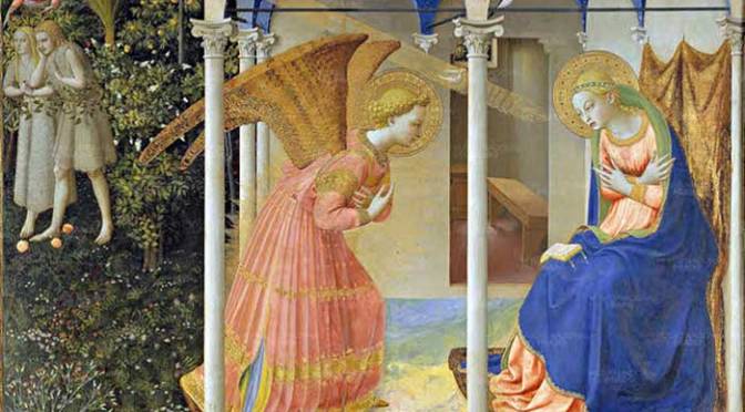 La contemplación de la Santísima Virgen y la Anunciación